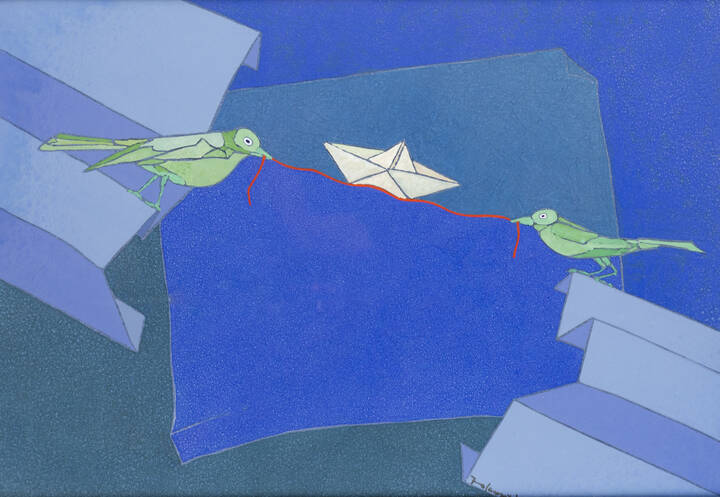 FRANCESCO CASORATI - 'La barca di carta'