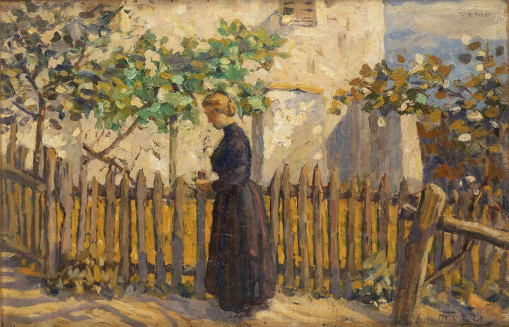 MARIO TOZZI - 'Nel giardinetto' 1918