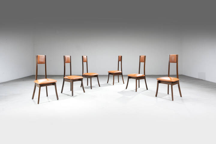 ANGELO MANGIAROTTI - Sei sedie mod. Programma S11