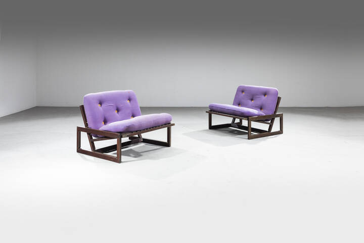 AFRA E TOBIA SCARPA - Coppia di poltrone mod. Carlotta