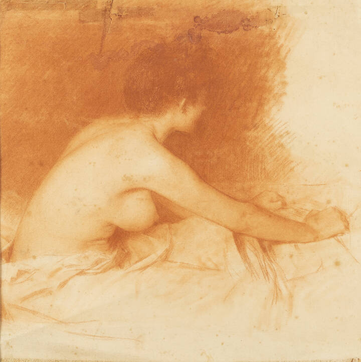 PITTORE ANONIMO FINE XIX SECOLO - 'Torso di fanciulla'