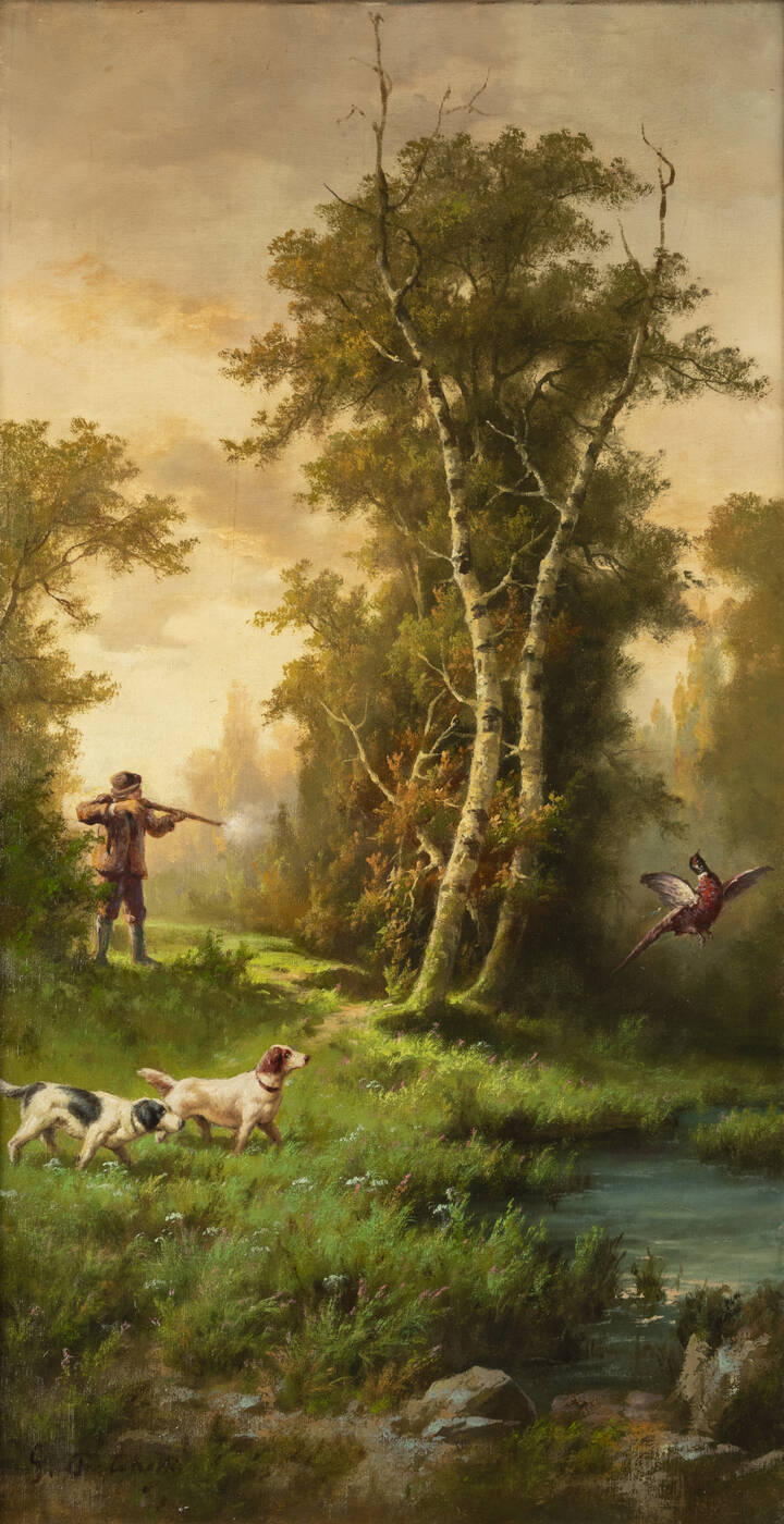 GIUSEPPE FALCHETTI - 'Scena di caccia'