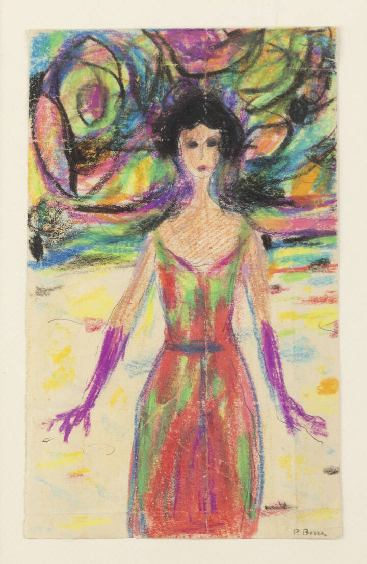 POMPEO BORRA - 'Donna con i guanti'