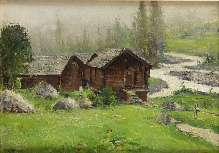 GIOVANNI COLMO - 'Grange nei pressi del torrente', 24 VIII 35