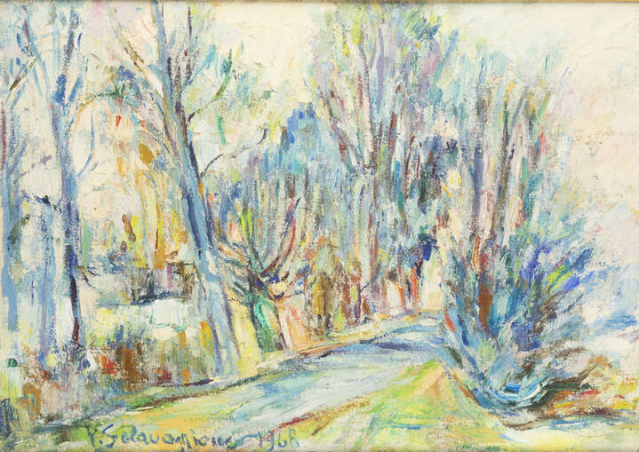 PIERO SOLAVAGGIONE - 'Paesaggio piemontese' 1968