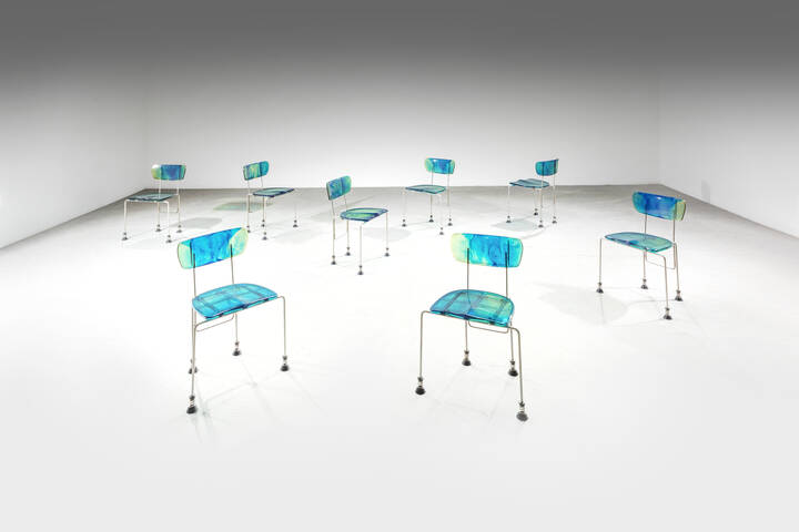 GAETANO PESCE - Otto sedie mod. Broadway 