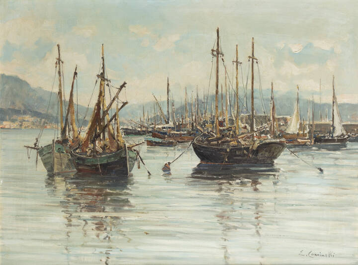 ERNESTO COMINETTI - 'Il porto', 1969