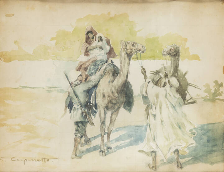 GIOVANNI BATTISTA CARPANETTO - 'Scena orientalista' 