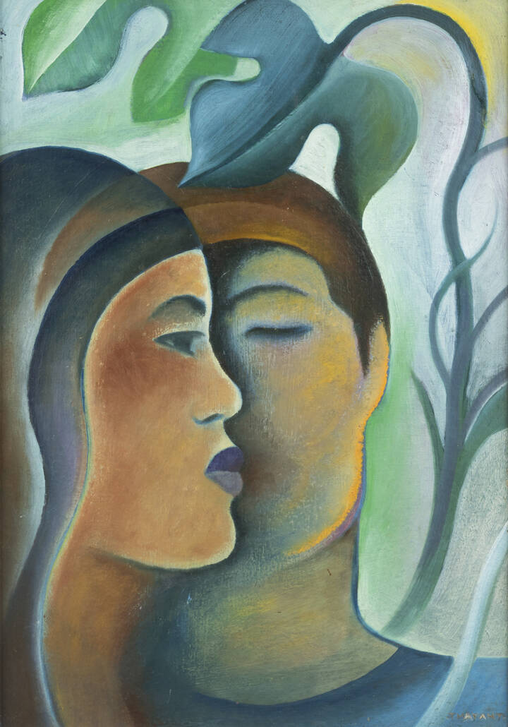 THAYAHT (Ernesto Michahelles) - 'Coppia polinesiana' primi anni '50