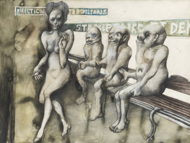 JAN LEBENSTEIN - 'Strasbourg St. Denis' 1970