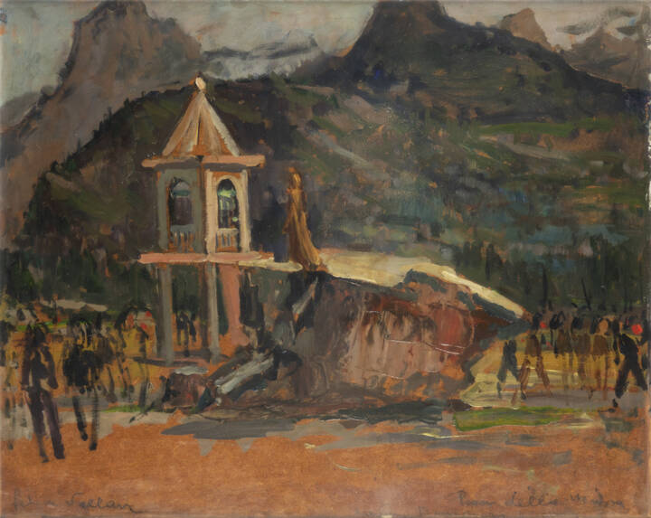 FELICE VELLAN - 'Pian della Mussa. Raduno Bersaglieri' 1950
