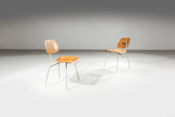 CHARLES E RAY EAMES - Coppia di sedie mod. DCM