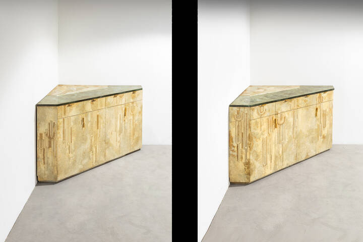 PRODUZIONE ITALIANA - Coppia di mobili angolari