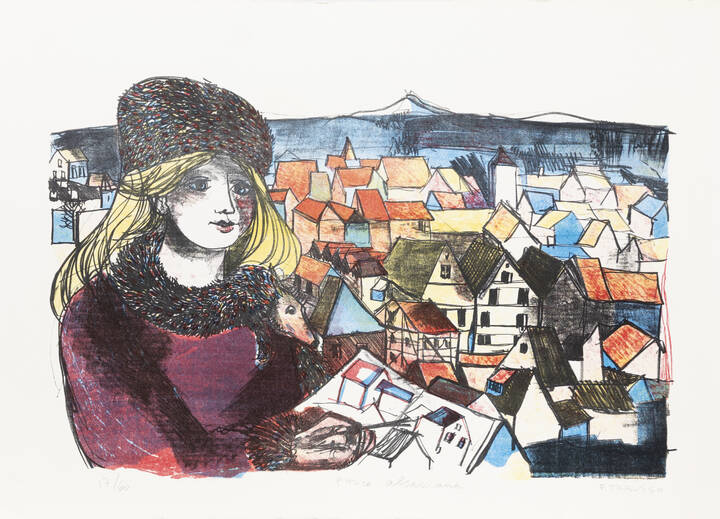 FRANCESCO TABUSSO - 'Pittrice alsaziana'