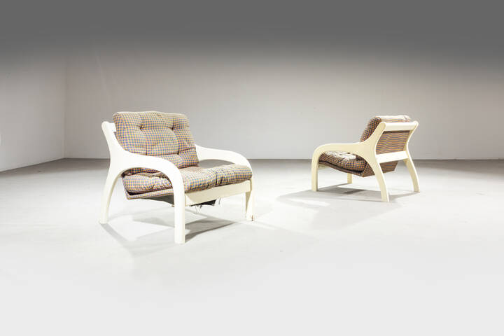 CLAUDIO SALOCCHI - Coppia di poltrone mod. Vivalda