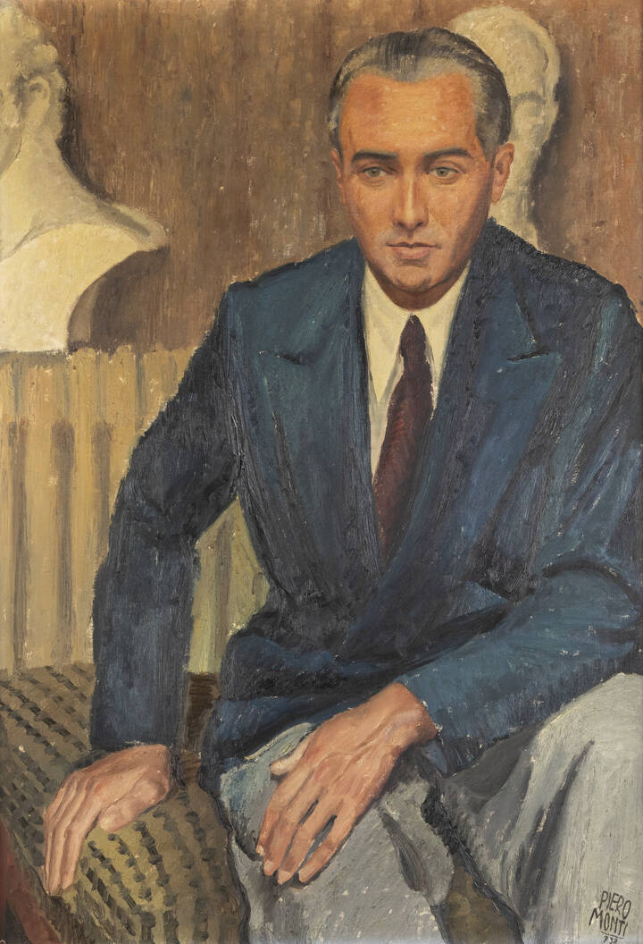 PIERO MONTI - 'Ritratto dell'architetto Bartolomeo Gallo' 1938