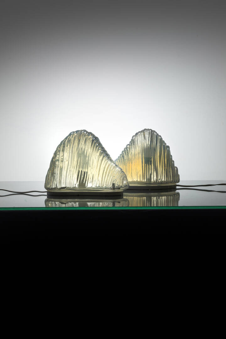 CARLO NASON - Coppia di lampade da tavolo mod. Iceberg