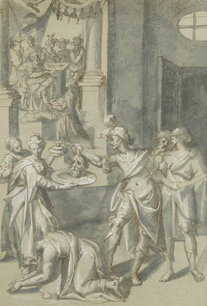 PITTORE ANONIMO - 'Salomè e la decapitazione di San Giovanni Battista' 
