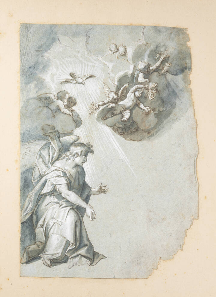 PITTORE ANONIMO - 'Studio per Annunciazione-San Michele Arcangelo'