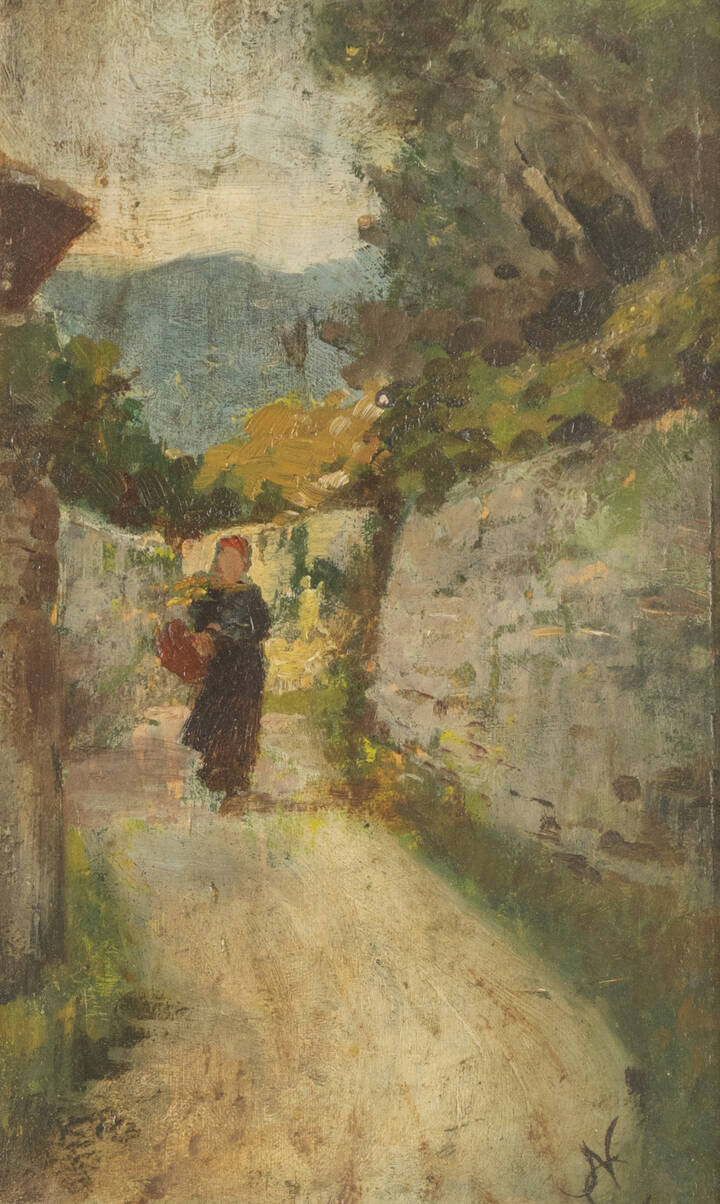 NICCOLO' CANNICCI - 'Strada con figura'