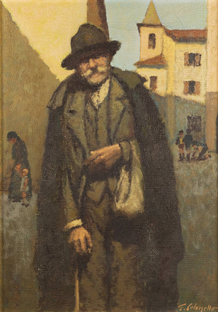 GIUSEPPE COLONELLO - 'Vecchio mendicante' 1971
