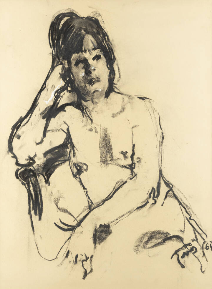 DARIO TREVES - 'Nudo femminile' 1968