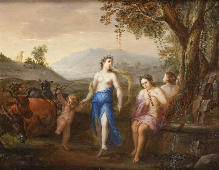 PITTORE ANONIMO - 'Pastorale' XIX secolo