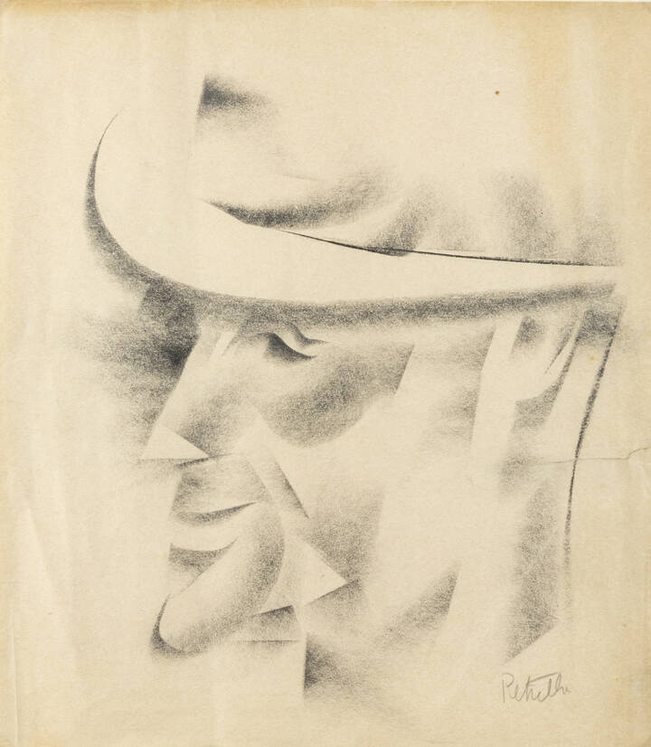 VITTORIO PETRELLA DA BOLOGNA - 'Testa d'uomo con cappello'