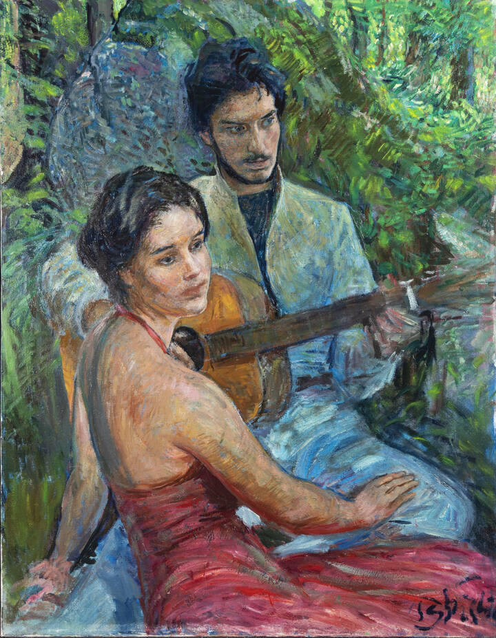 PAULO GHIGLIA - 'Serenata con donna in abito rosso' 
