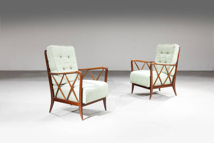 PAOLO BUFFA, nello stile di - Coppia di poltrone