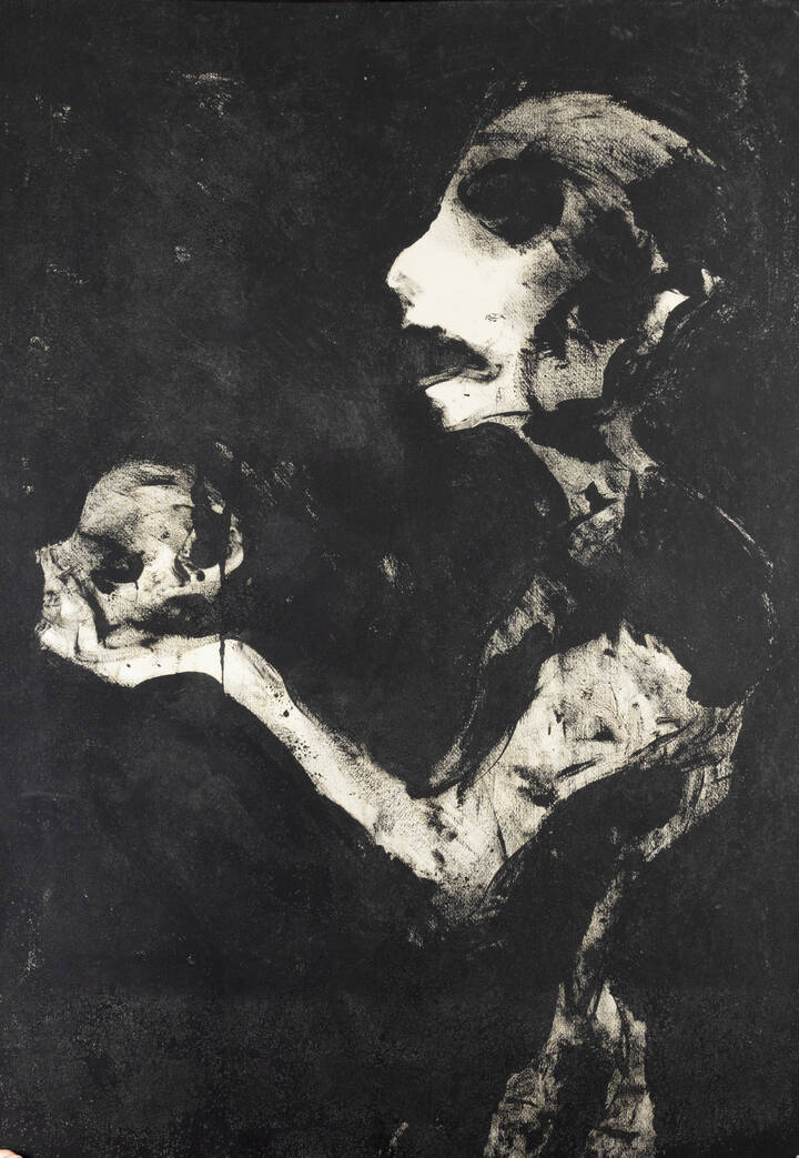 ENRICO COLOMBOTTO ROSSO - 'Figura con teschio'