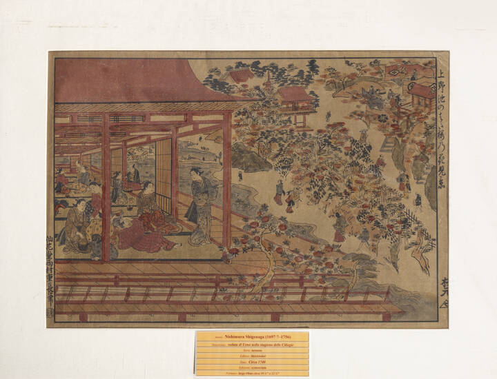 SHIGENAGA NISHIMURA - 'Veduta di Ueno nella stagione delle Ciliegie', 1740 circa