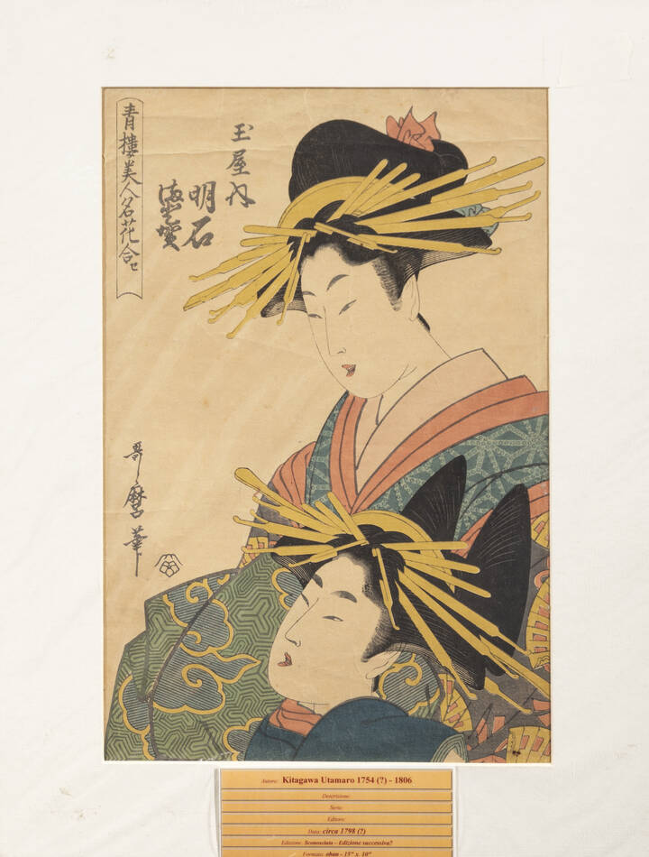 KITAGAWA UTAMARO - 'Stampa con due figure femminili'