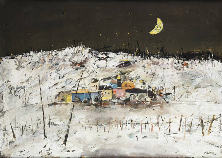 PIERO GARINO - 'Paesaggio innevato'