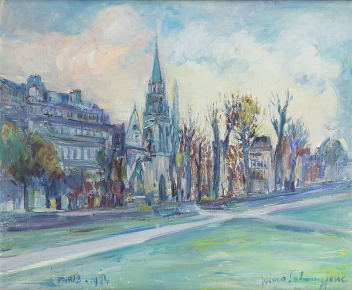PIERO SOLAVAGGIONE - 'Chiesa di Parigi', 1974
