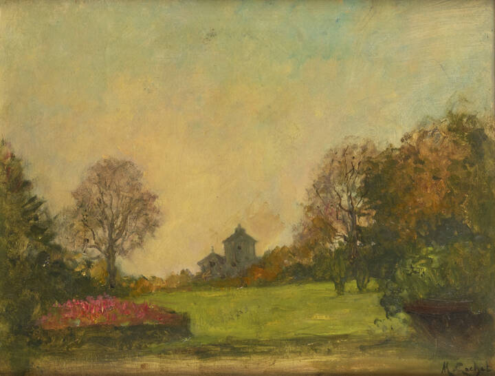 MARIO GACHET - 'Paesaggio con chiesa'
