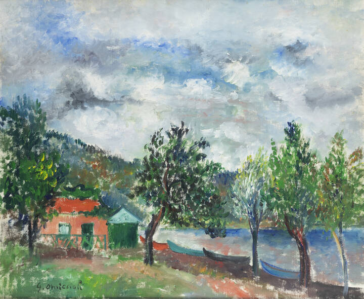 GIOVANNI OMICCIOLI - 'Anguillara (Lago di Bracciano), 1966