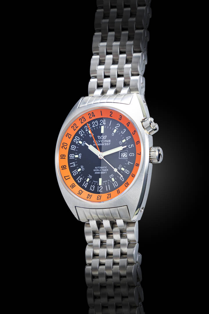 GLYCINE - Mod. 'Airman sst', ref.3856 , serie recente