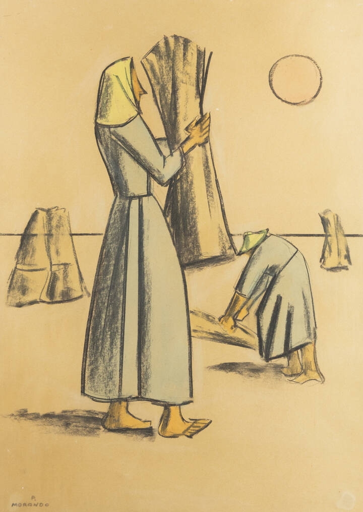 PIETRO MORANDO - 'La Mietitura' (1970 circa)