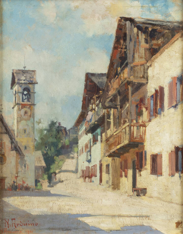 NICOLA ARDUINO - 'Piazzetta di sottocastello' (Cadore)