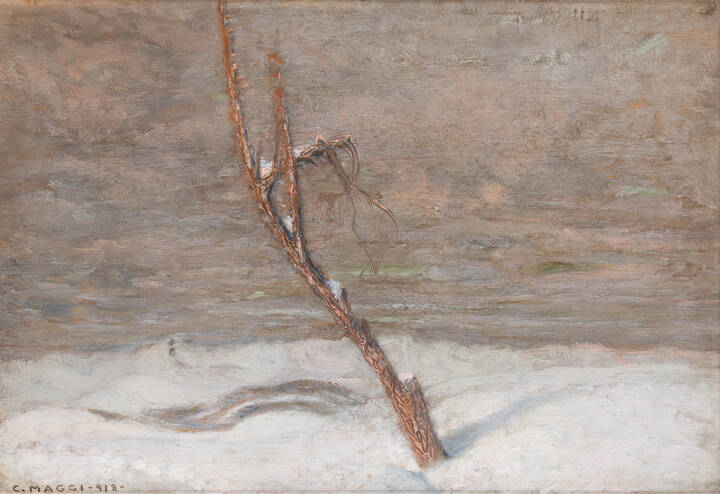 CESARE MAGGI - 'Paesaggio invernale' 1918