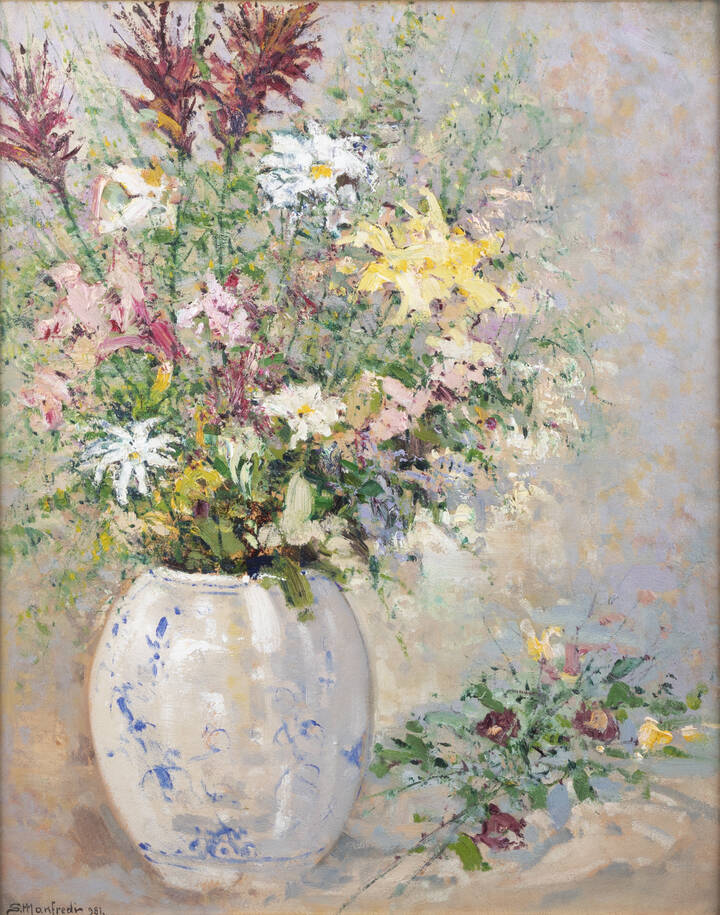 SERGIO MANFREDI - 'Fiori in vaso' 1981