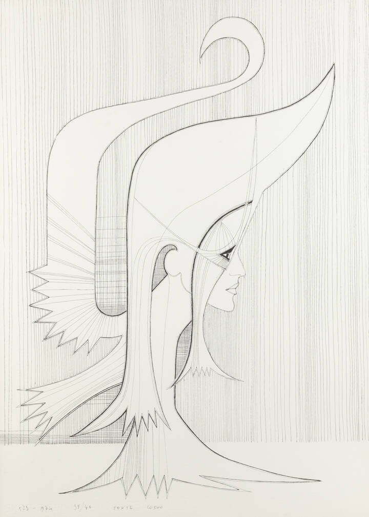 PONTE CORVO (Raffaele Pontecorvo) - 'Senza titolo' 1974