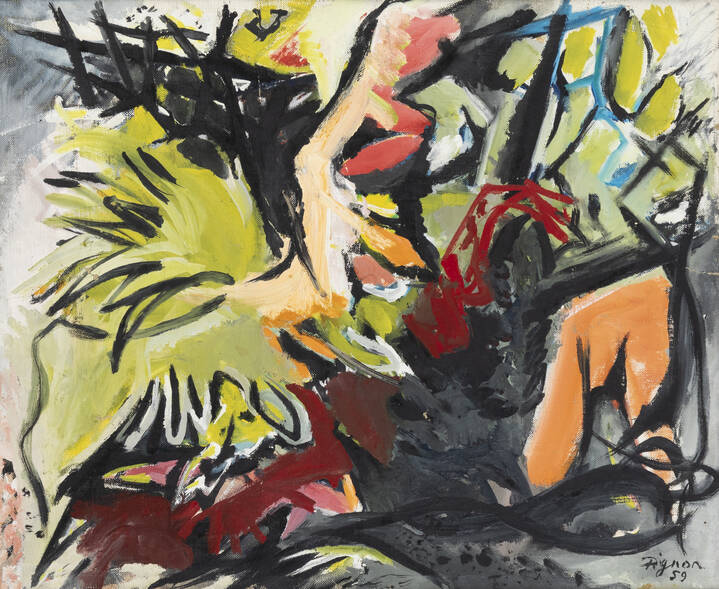EDOUARD PIGNON - 'Combat de coqs', 1959