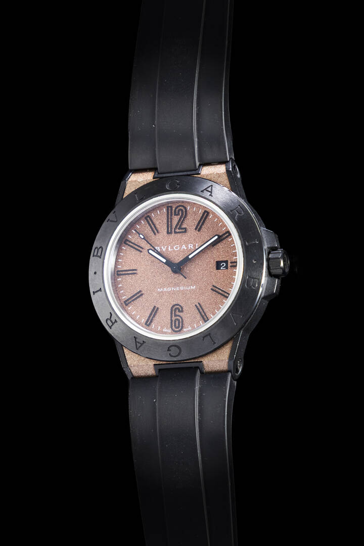 BULGARI - Mod.'Diagono Magnesium' ref. DG41SMC, serie recente