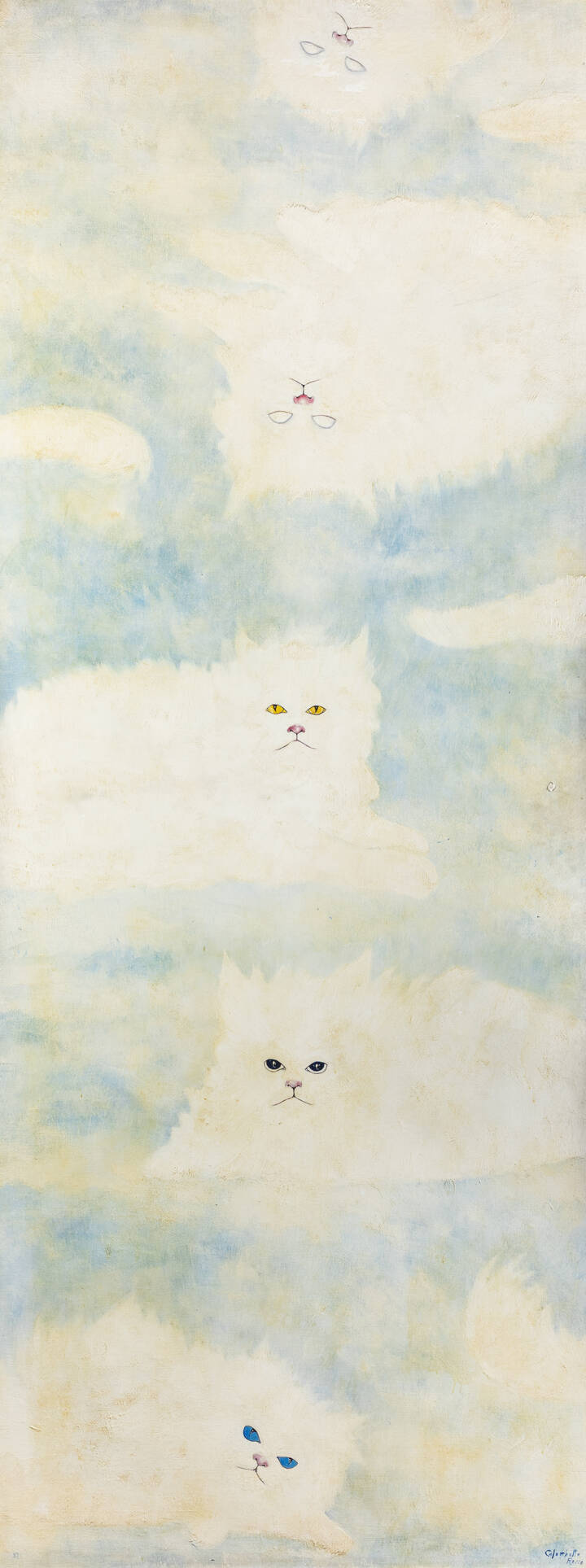 ENRICO COLOMBOTTO ROSSO - 'Porta con gatti'