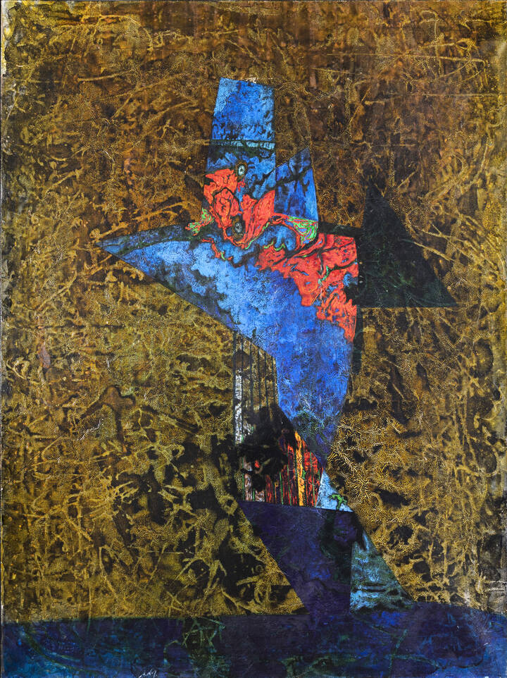 GIANNI DOVA - 'Decorazione rupestre (Uccello egizio)' 1974