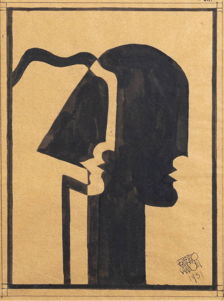 ERBERTO CARBONI - 'Profili di volto' 1931