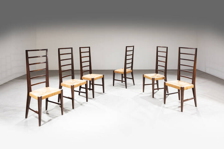 MAURIZIO TEMPESTINI, attribuito - Sei sedie