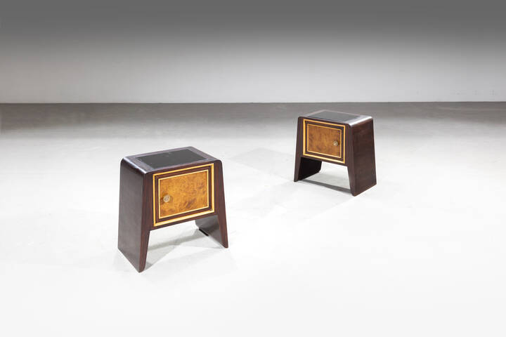 PAOLO BUFFA, nello stile di - Coppia di comodini